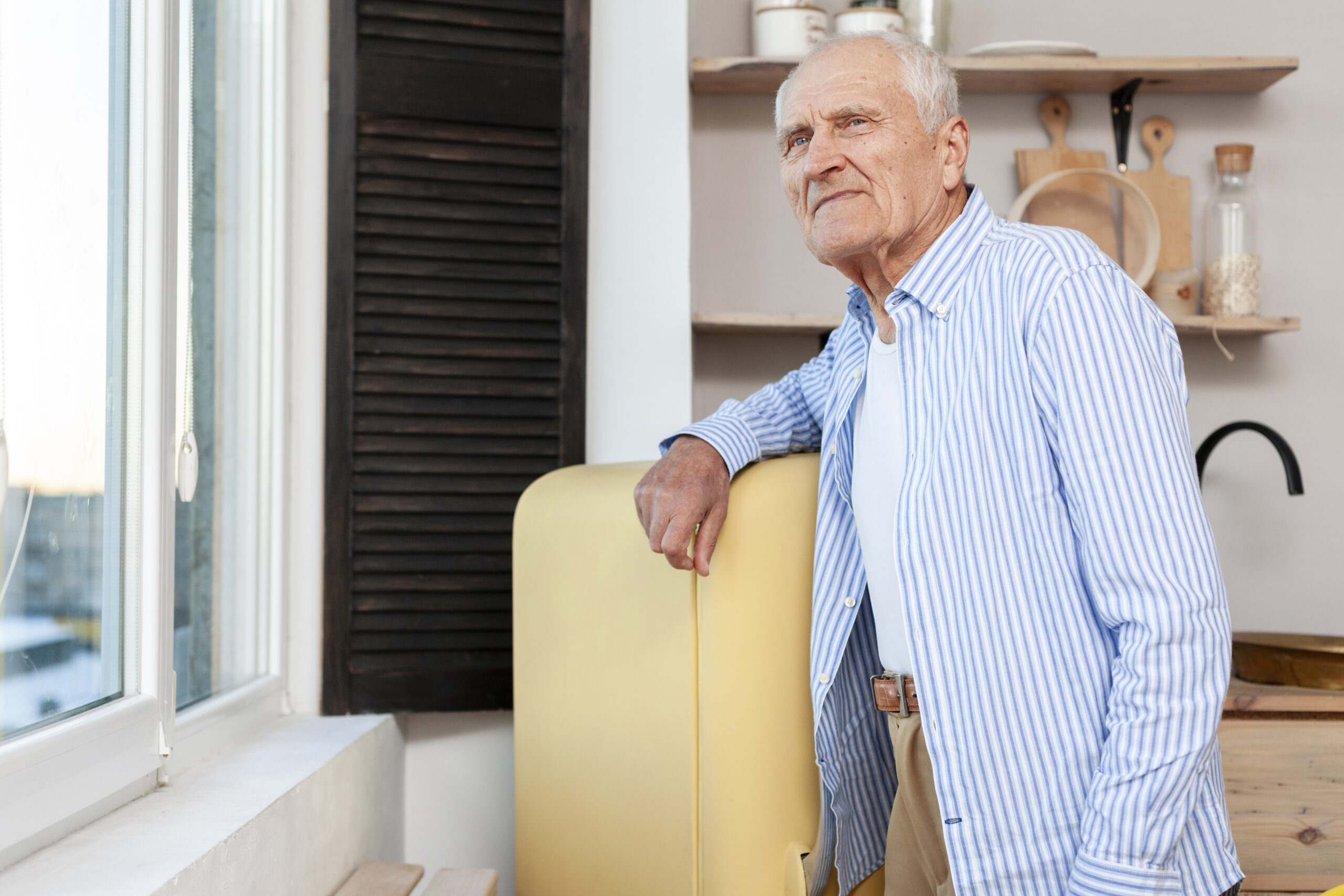 portrait senior man posing